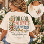 Wildflower John 3:16 Christian Tee, Comfort Colors® 1717, Faith Verse Shirt