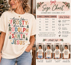 Dance Like Frosty Shine Like Rudolph Give Like Santa Love Like Jesus Shirt, Comfort Colors Christian Christmas Tee, Faith Gift