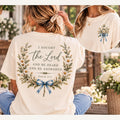I Sought the Lord and He Heard and He Answered Wildflower Comfort Colors Tee, Psalm 34:4 Christian Shirt for Women