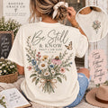 Wildflower Christian Tee, Be Still Know That I Am God, Comfort Colors Shirt