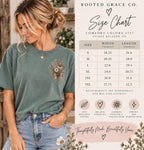 Made to Bloom Wildflower Tee, Boho Christian Floral Shirt, Comfort Colors 1717