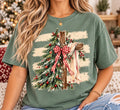 Christmas Tree Cross Shirt, Christian Christmas Comfort Colors Tee, Faith Cross Holiday T-Shirt, Religious Christmas Gift for Her