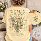 Women of the Bible Wildflower Tee, Ruth Esther Mary Deborah Christian Shirt (Comfort Colors)