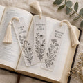 Scripture Acrylic Bookmark Set of 3 with Tassels, Wildflower Bible Verse Page Markers