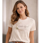 Rooted in Grace Tee, 2 Corinthians 12:9 Minimalist Christian Shirt for Women